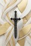 Sword Rod Plain Metal Pendant - 6