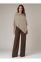 Asymmetrical Cut Knitwear Acrylic Poncho - 3