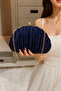 Oyster Model Pleated Satin Model Handbag Wedding Engagement Evening Dress Bag