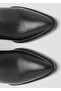 Pointed Toe Leather Ankle Boots - 4