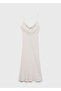 Draped Collar Long Dress - 3