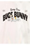 Bugs Bunny Printed Ecru T-Shirt Loose Fit / Comfortable Loose Cut 7610454-70057 - 5