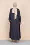 Mevlana Flared Ferace Crepe Fabric Pocketed Zippered 4 Season Women's Hijab Abaya - 5