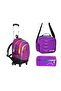 Girl's Purple Integrated 3-Piece School Bag Set with Squeegee 9955 m - 3