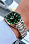 Men's Wristwatch 3 Atm Water Resistant Silver Color Steel Band Cbk438 - 6