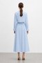 Shirt Detail Belted Dress-Baby Blue Baby Blue - 5
