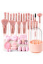 41Pcs Makeup Brush Set with 360° Rotating Storage Box, Sponges, Puffs, Headband Travel Brush Set