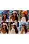 Women's Safari Tie-Back Hair Bandana, Visor Hat, Trendy Summer Beach Bandana - 2