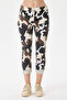 Women's Ecru Italian Foiled Camouflage Pattern Trousers - 4