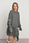 Modern Dreamy Girls' Set for Ages 9-14 - Anthracite