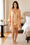 Women's Lace Detailed Satin Nightgown and Robe Double Set - 2