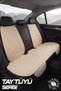 Thai Feather Auto Seat Cushion Set with Pockets & Anti-Sweat Back - Seat Protection Cover (Front & Rear Full Set) - 2