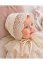 Lora Hat Mevlütlük Jumpsuit Set with Lace Collar Detail - 100% Cotton Beige - 3