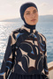 Women's Navy Blue Full Covered Hijab Swimsuit Set of 2 -070 - 5