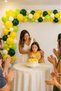 Lemon Pineapple Daisy Party Balloon Decoration Chain (25 Yellow, 10 White, 10 A.Green, 10 K.Green)
