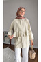 Women's Alerli Seyyar Belt in Poplin Shirt Tunic - Light Green