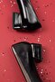 Genuine Leather Low Heel Shoes vdt.07 Black Patent Leather - 2