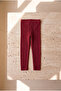 Cotton Tights Trousers Red - 3