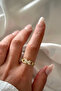 Chain Zircon Stone Adjustable Gold Women's Steel Ring Does Not Tarnish, Does Not Lose Color - 3