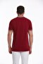 Burgundy Regular Fit 100% Cotton Polo Collar T-Shirt - 6