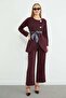 Belt Detailed Asymmetrical Cut 2-Piece Set