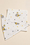 7-Piece 100% Cotton Handkerchief and Drool Bib Set - Double Layer Checkered Muslin - 2
