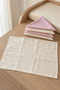 100% Cotton 4-Layer Muslin Baby Mouth Wipes – 25×25 cm – (Powder Pink & Cream)