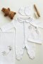 Blue Carrot Rabbit Embroidered 4-Piece Newborn Set, Gift Hospital Discharge Set, 100% Cotton – 0-3 Months - 5