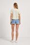 Lace Sleeve Side Gathered T-Shirt - 5
