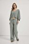 Tensel Beli Elastic Detailed V-Neck Casual Blouse - 3