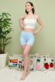 Star Patterned Elastic Waist Shorts - 4