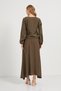 Premium Blouse with Lace-Up Front and Elastic Detail on Sleeves - 4