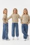 Girl's Clothing Set, Seasonal Top and Bottom Set, Suitable for Both Seasons, 2-Piece Set Without Drawstrings, Inside Is Denim, Cotton Fabric. - 2