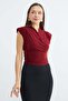 Shoulder Shoulder Pad Piece Double-Breasted Collar Blouse - 5