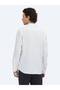 White Striped Regular Fit Long Woven Sport Cotton Blend Shirt - 5