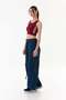 Halter Neck Bustier with Side Stripes - 4