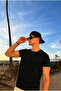 Men's Casual Summer Crew Neck Black Basic T-Shirt - 5