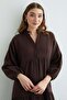 Fullamodest Half Buttoned High Collar Muslin Dress - 2