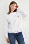 3 Yarn Cherry B Printed O Oversized Sweatshirt - 5