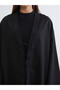 Alita City Lcw Modest Black Striped Midi Women's Kimono with a Difference - 3