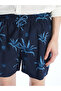 Nevavm Short Length Patterned Men's Swim Shorts with Difference - 3