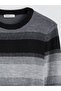 Esvab • Modern & Distinctive Zero Roba Collar Striped Men's Knitwear Sweater - 7