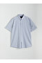 Nevavm Regular Fit Short Sleeve Striped Men's Shirt with Difference - 5