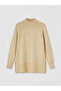 Lcw Modest Yellow Half Turtleneck Oversize Women's Knitwear Tunic - 5