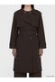 Trendlucky Women's Double-Breasted Collar Belted Trench Coat with a Difference - 3