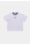 Oversize Fit Round Neck Printed Women's White Short Sleeve T-Shirt - 5