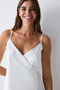 Bridal Aura Satin Off White Dress Nightgown - 5