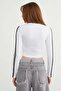 Crew Neck Sleeves Piped Detail Crop Body - 7