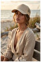 Mesh Sports Unisex Hat (Medium Beige) (5 Panels, Seamless Front Center) - 2