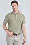 Honeycomb Fabric Snap Fastener Polo Collar T-Shirt